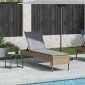 vidaXL Ξαπλώστρα με Μαξιλάρι Μπεζ 55x200x44 εκ. από Συνθετικό Ρατάν