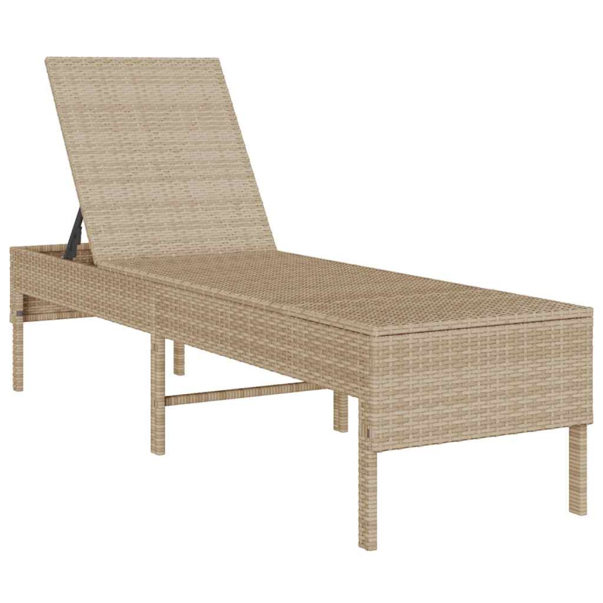 vidaXL Ξαπλώστρα με Μαξιλάρι Μπεζ 55x200x44 εκ. από Συνθετικό Ρατάν