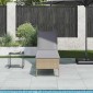 vidaXL Ξαπλώστρα με Μαξιλάρι Μπεζ 55x200x44 εκ. από Συνθετικό Ρατάν