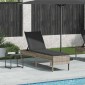 vidaXL Ξαπλώστρα με Μαξιλάρι Ανοιχτό Γκρι 55x200x44 εκ. από Συνθετικό Ρατάν