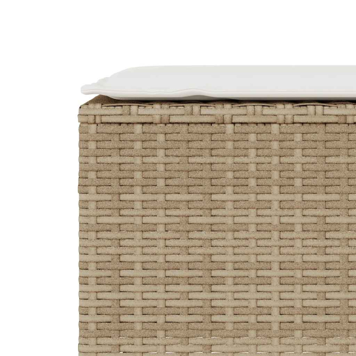 vidaXL Παγκάκι Κήπου με Μαξιλάρι Μπεζ 110x30x40,5 εκ. από Συνθετικό Ρατάν