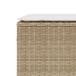 vidaXL Παγκάκι Κήπου με Μαξιλάρι Μπεζ 110x30x40,5 εκ. από Συνθετικό Ρατάν