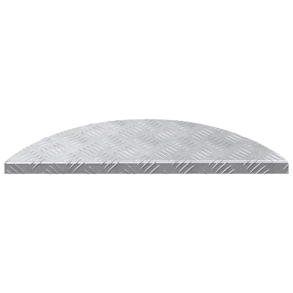 vidaXL Σκαλοπάτι 5 τμχ. 60 x 18 x 2,5 εκ. Ασημί Αλουμίνιο Ημισέληνος