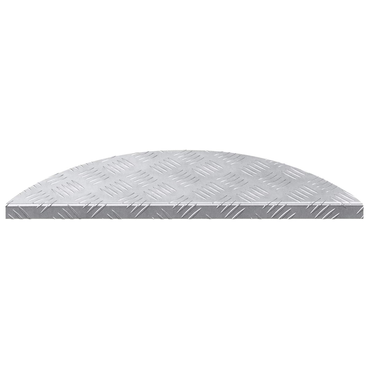 vidaXL Σκαλοπάτι 5 τμχ. 60 x 18 x 2,5 εκ. Ασημί Αλουμίνιο Ημισέληνος