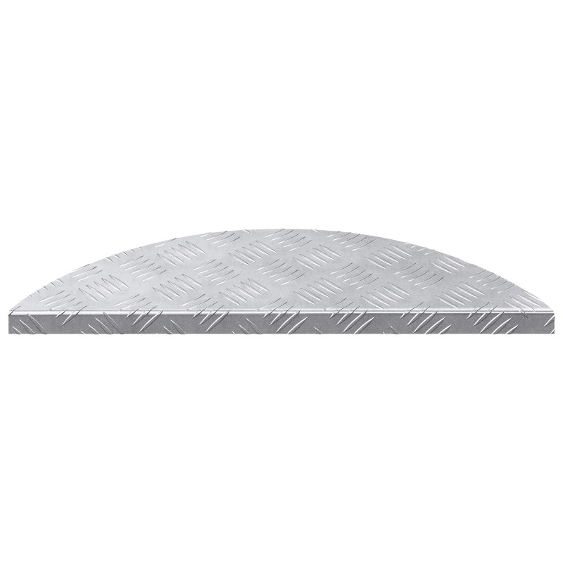 vidaXL Σκαλοπάτι 10 τμχ. 60 x 18 x 2,5 εκ. Ασημί Αλουμίνιο Ημισέληνος
