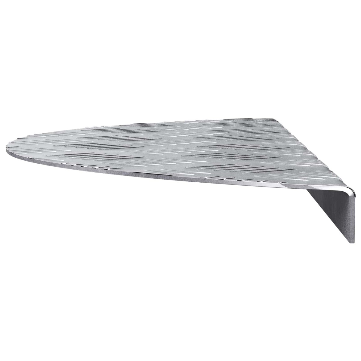vidaXL Σκαλοπάτι 10 τμχ. 60 x 18 x 2,5 εκ. Ασημί Αλουμίνιο Ημισέληνος
