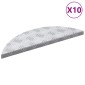 vidaXL Σκαλοπάτι 10 τμχ. 60 x 18 x 2,5 εκ. Ασημί Αλουμίνιο Ημισέληνος