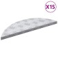 vidaXL Σκαλοπάτι 15 τμχ. 60 x 18 x 2,5 εκ. Ασημί Αλουμίνιο Ημισέληνος