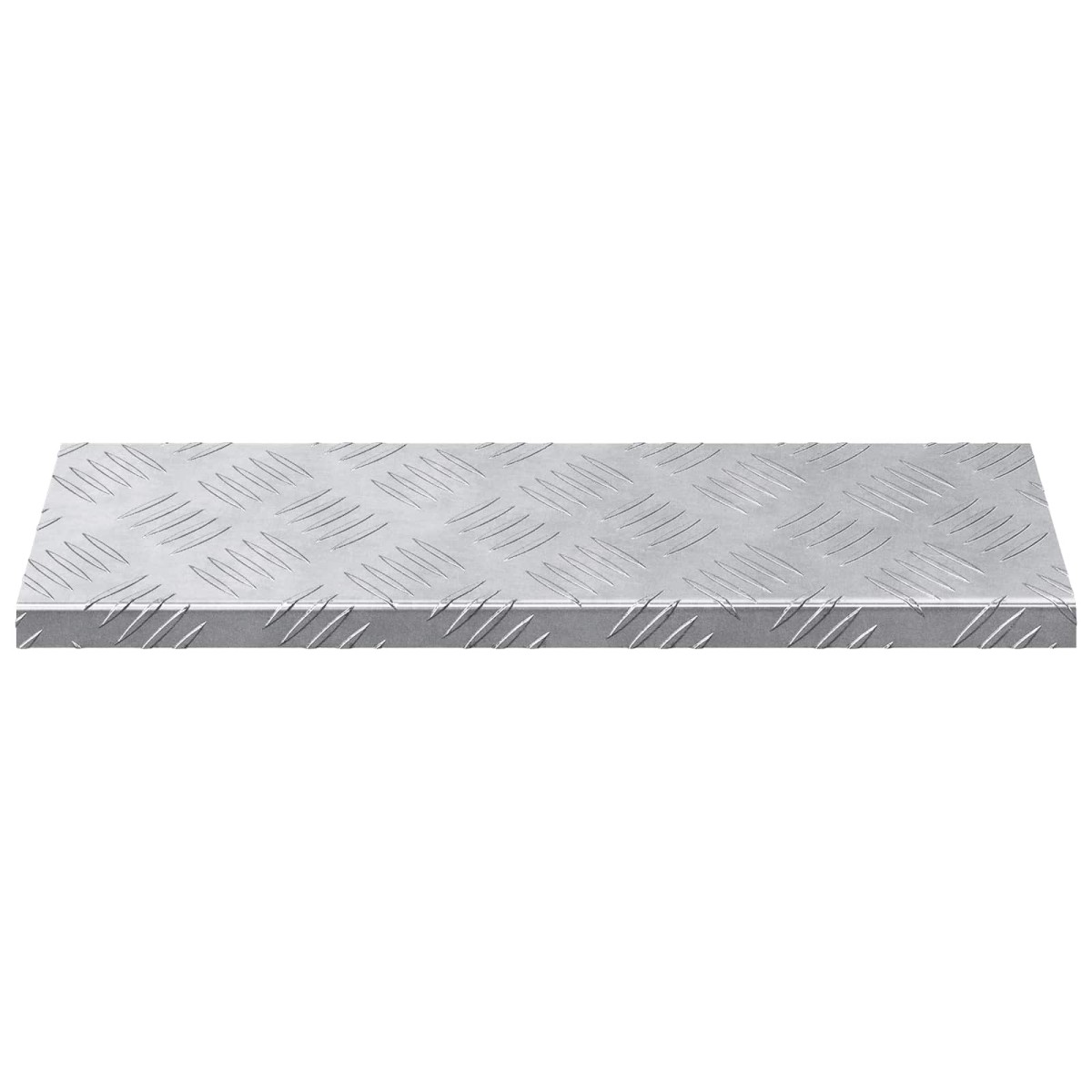 vidaXL Σκαλοπάτι 5 τμχ. 60 x 18 x 2,5 εκ. Ασημί Αλουμίνιο Ορθογώνιος