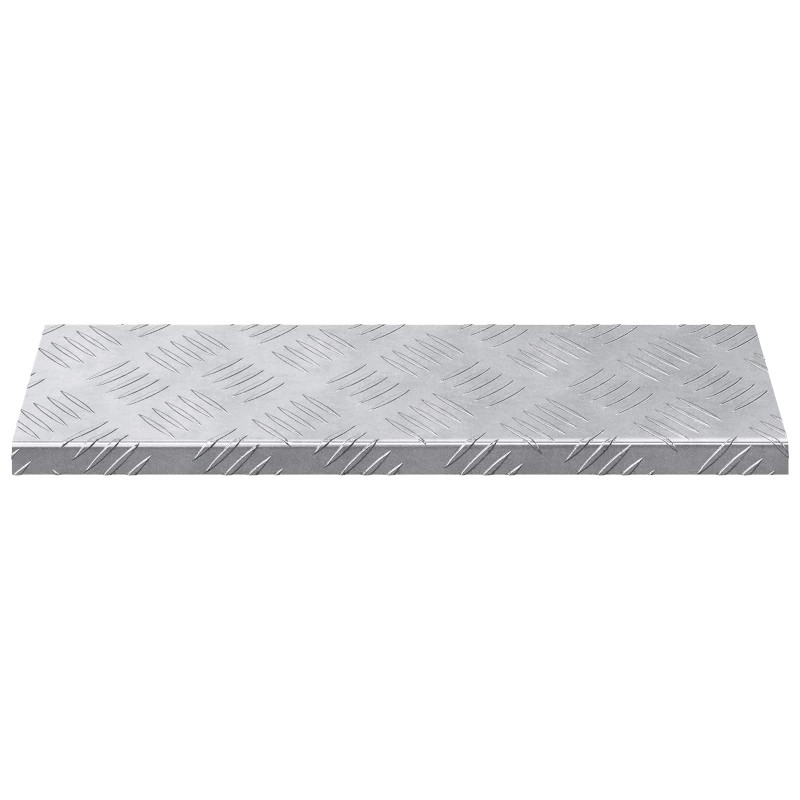 vidaXL Σκαλοπάτι 5 τμχ. 60 x 18 x 2,5 εκ. Ασημί Αλουμίνιο Ορθογώνιος