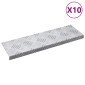 vidaXL Σκαλοπάτι 10 τμχ. 60 x 18 x 2,5 εκ. Ασημί Αλουμίνιο Ορθογώνιος