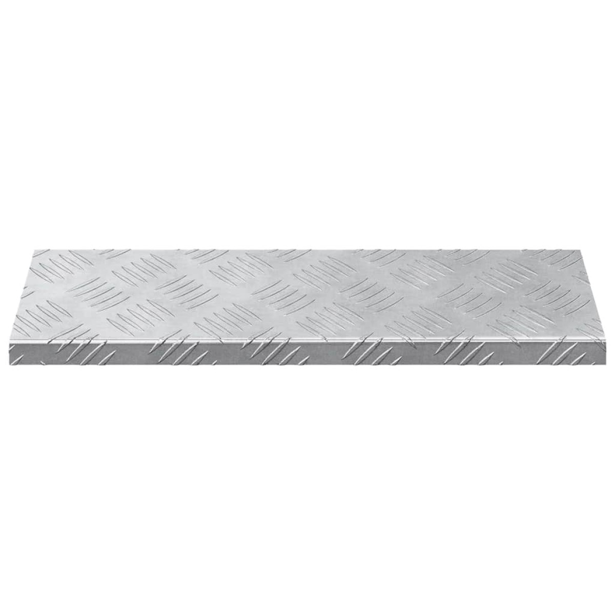 vidaXL Σκαλοπάτι 10 τμχ. 60 x 18 x 2,5 εκ. Ασημί Αλουμίνιο Ορθογώνιος