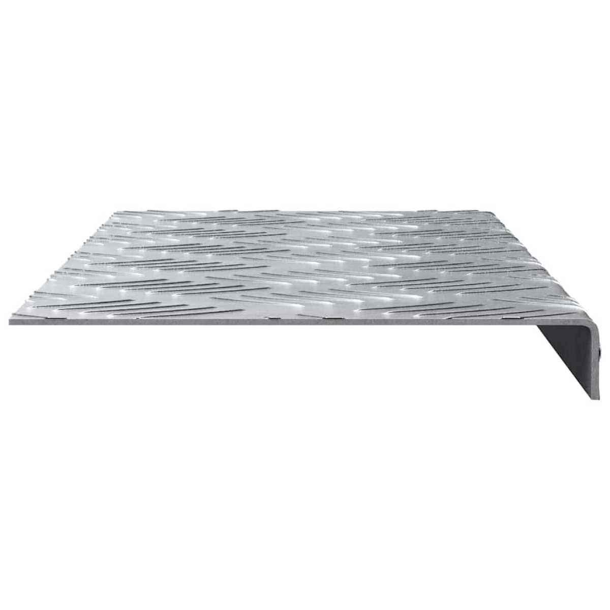 vidaXL Σκαλοπάτι 10 τμχ. 60 x 18 x 2,5 εκ. Ασημί Αλουμίνιο Ορθογώνιος