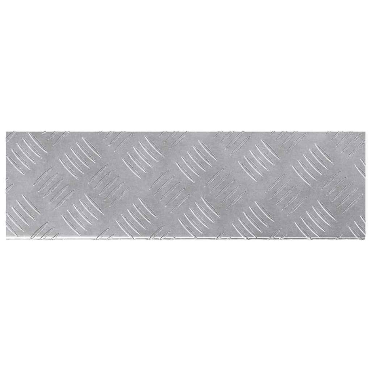 vidaXL Σκαλοπάτι 10 τμχ. 60 x 18 x 2,5 εκ. Ασημί Αλουμίνιο Ορθογώνιος