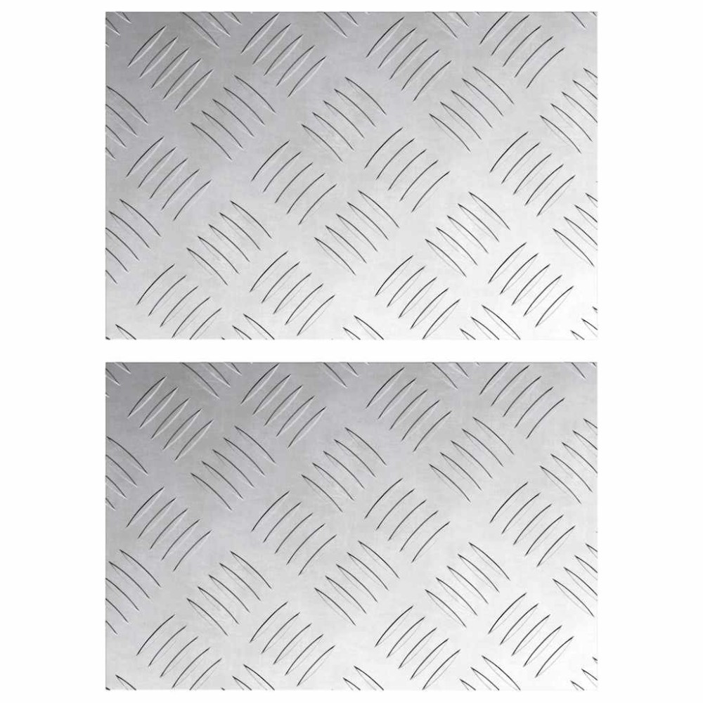 vidaXL Σκαλοπάτι 2 τμχ. 30 x 20 cm Ασημί Αλουμίνιο Ορθογώνιος