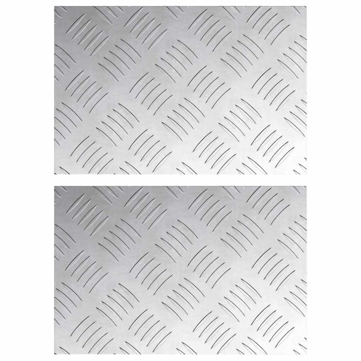 vidaXL Σκαλοπάτι 2 τμχ. 30 x 20 cm Ασημί Αλουμίνιο Ορθογώνιος