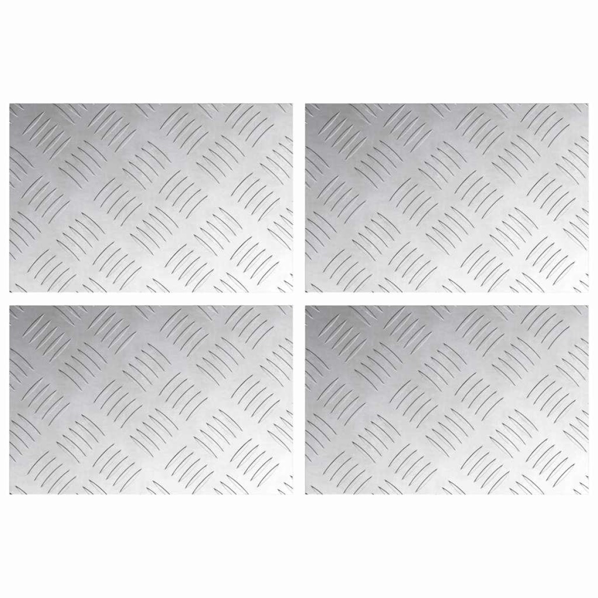 vidaXL Σκαλοπάτι 4 τμχ. 30 x 20 cm Ασημί Αλουμίνιο Ορθογώνιος