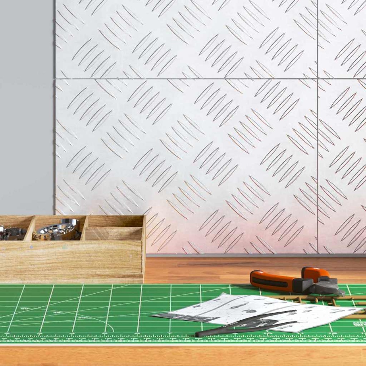 vidaXL Σκαλοπάτι 4 τμχ. 30 x 20 cm Ασημί Αλουμίνιο Ορθογώνιος