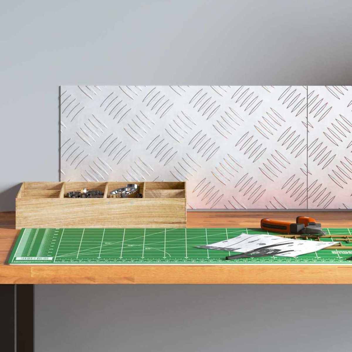 vidaXL Σκαλοπάτι 2 τμχ. 40 x 20 cm Ασημί Αλουμίνιο Ορθογώνιος