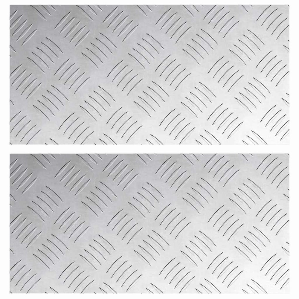 vidaXL Σκαλοπάτι 2 τμχ. 40 x 20 cm Ασημί Αλουμίνιο Ορθογώνιος