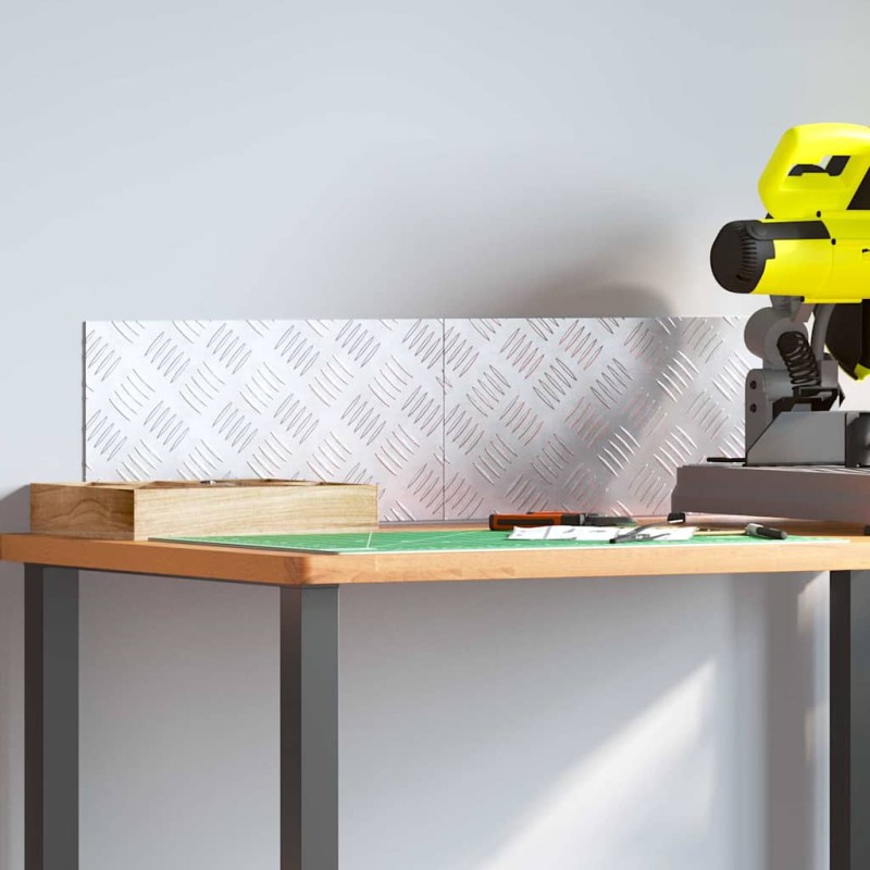 vidaXL Σκαλοπάτι 2 τμχ. 40 x 20 cm Ασημί Αλουμίνιο Ορθογώνιος