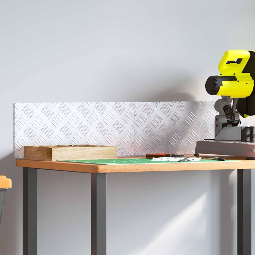 vidaXL Σκαλοπάτι 2 τμχ. 50 x 20 cm Ασημί Αλουμίνιο Ορθογώνιος