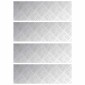 vidaXL Σκαλοπάτι 4 τμχ. 60 x 20 cm Ασημί Αλουμίνιο Ορθογώνιος