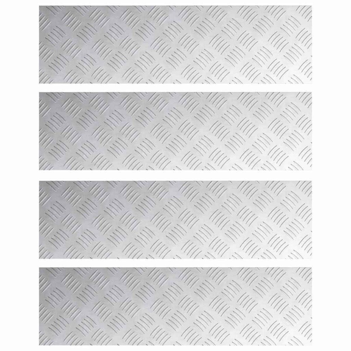vidaXL Σκαλοπάτι 4 τμχ. 70 x 20 cm Ασημί Αλουμίνιο Ορθογώνιος