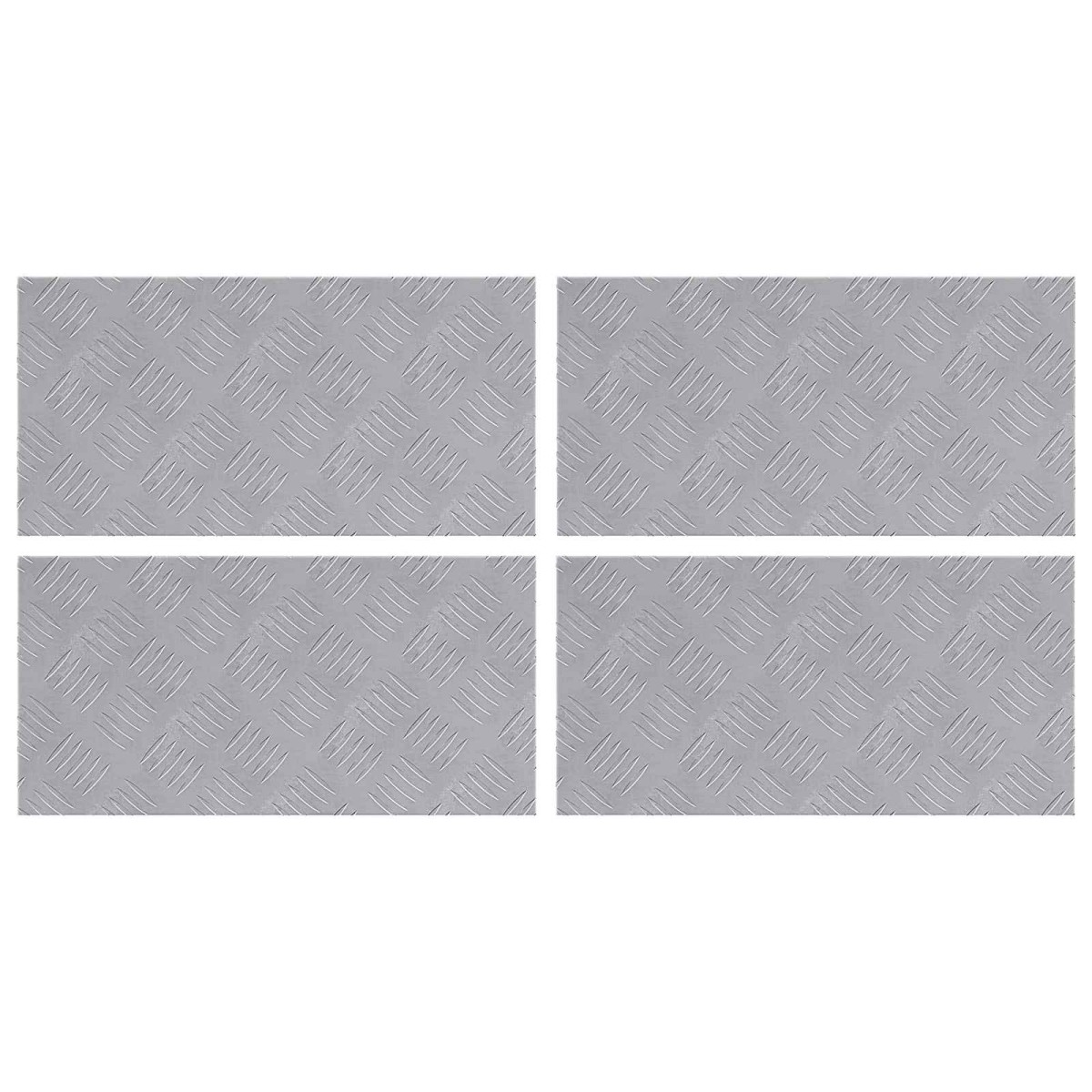 vidaXL Σκαλοπάτι 4 τμχ. 50 x 25 cm Ασημί Αλουμίνιο Ορθογώνιος