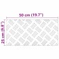 vidaXL Σκαλοπάτι 4 τμχ. 50 x 25 cm Ασημί Αλουμίνιο Ορθογώνιος