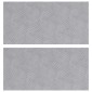 vidaXL Σκαλοπάτι 2 τμχ. 50 x 25 cm Ασημί Αλουμίνιο Ορθογώνιος