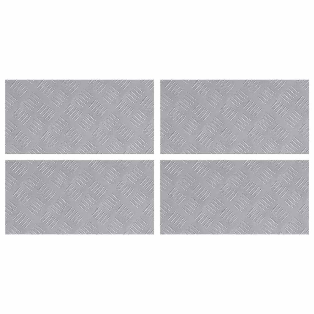 vidaXL Σκαλοπάτι 4 τμχ. 50 x 25 cm Ασημί Αλουμίνιο Ορθογώνιος