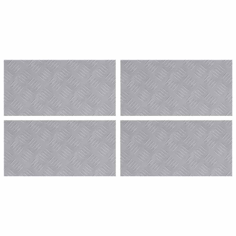 vidaXL Σκαλοπάτι 4 τμχ. 50 x 25 cm Ασημί Αλουμίνιο Ορθογώνιος