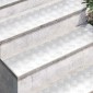 vidaXL Σκαλοπάτι 4 τμχ. 100 x 25 cm Ασημί Αλουμίνιο Ορθογώνιος