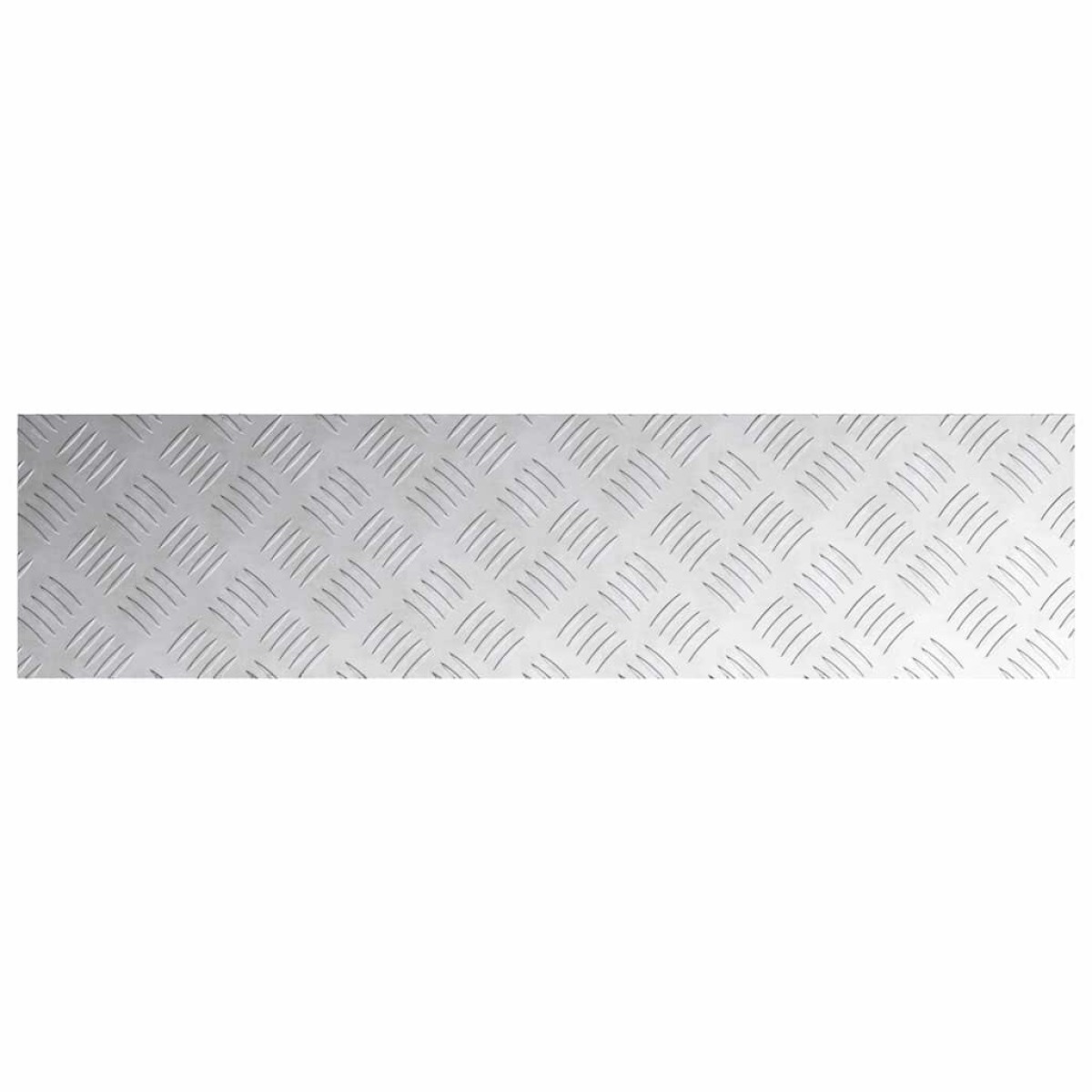 vidaXL Σκαλοπάτι 4 τμχ. 100 x 25 cm Ασημί Αλουμίνιο Ορθογώνιος