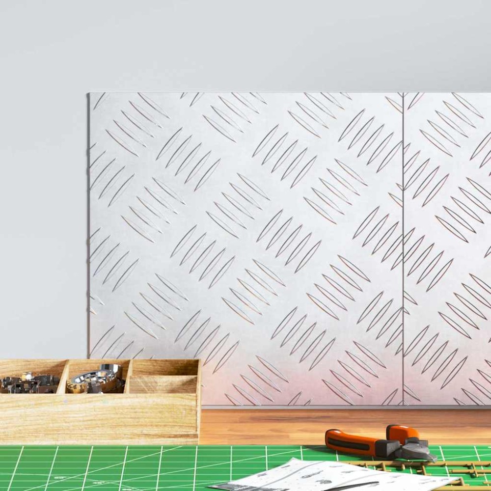 vidaXL Σκαλοπάτι 2 τμχ. 30 x 30 cm Ασημί Αλουμίνιο τετράγωνο