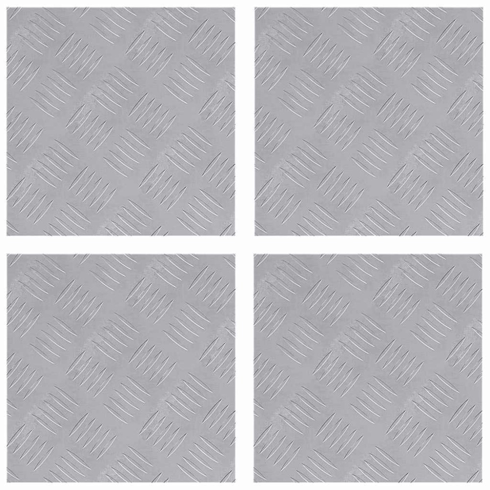 vidaXL Σκαλοπάτι 4 τμχ. 30 x 30 cm Ασημί Αλουμίνιο τετράγωνο