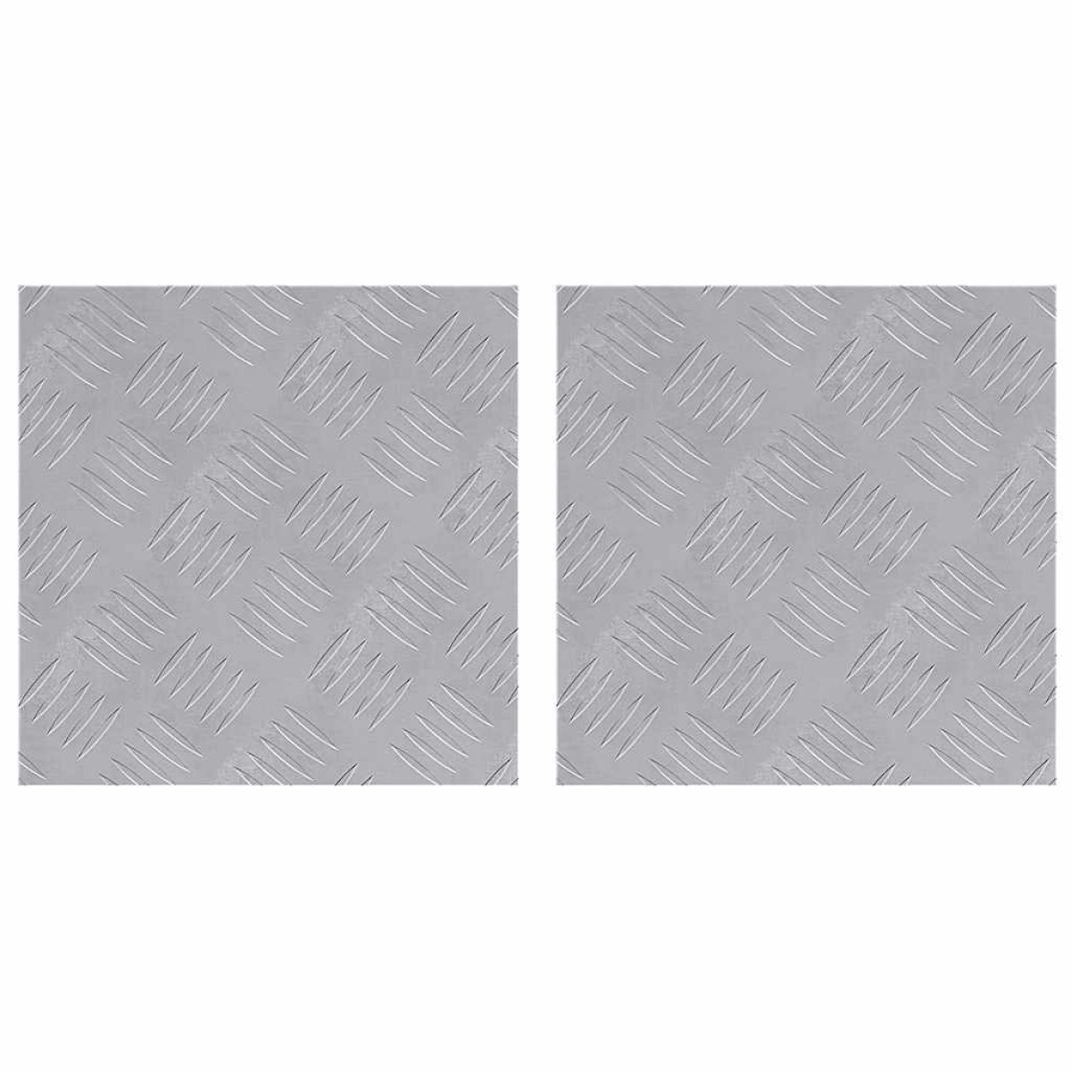 vidaXL Σκαλοπάτι 2 τμχ. 30 x 30 cm Ασημί Αλουμίνιο τετράγωνο