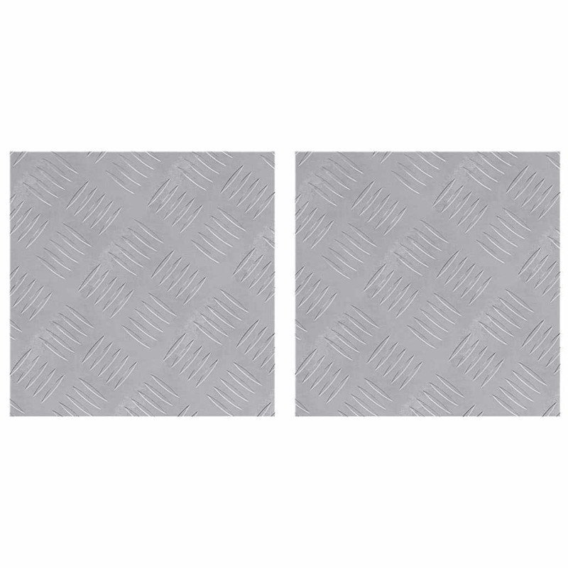 vidaXL Σκαλοπάτι 2 τμχ. 30 x 30 cm Ασημί Αλουμίνιο τετράγωνο