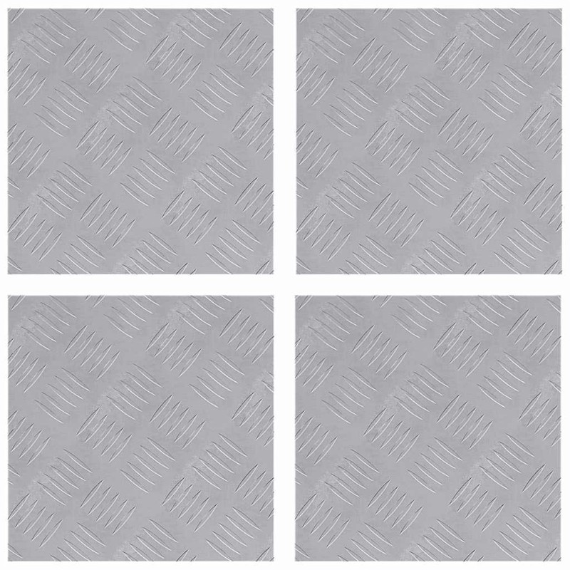 vidaXL Σκαλοπάτι 4 τμχ. 30 x 30 cm Ασημί Αλουμίνιο τετράγωνο