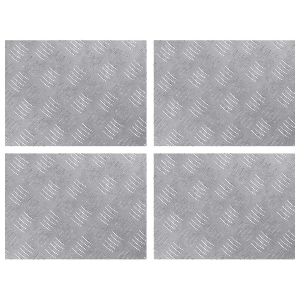 vidaXL Σκαλοπάτι 4 τμχ. 40 x 30 cm Ασημί Αλουμίνιο Ορθογώνιος