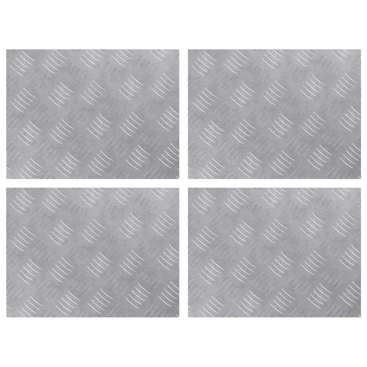 vidaXL Σκαλοπάτι 4 τμχ. 40 x 30 cm Ασημί Αλουμίνιο Ορθογώνιος
