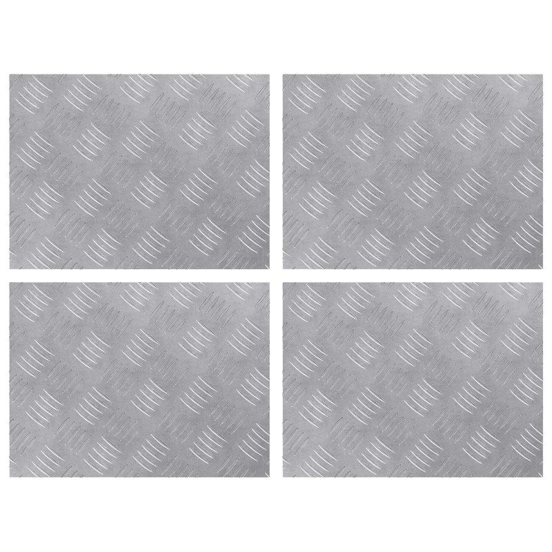 vidaXL Σκαλοπάτι 4 τμχ. 40 x 30 cm Ασημί Αλουμίνιο Ορθογώνιος