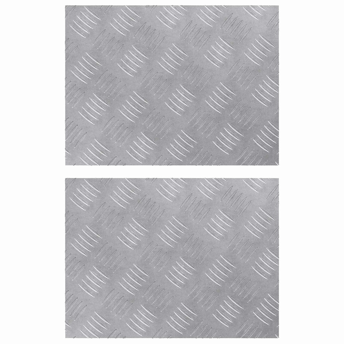 vidaXL Σκαλοπάτι 2 τμχ. 40 x 30 cm Ασημί Αλουμίνιο Ορθογώνιος