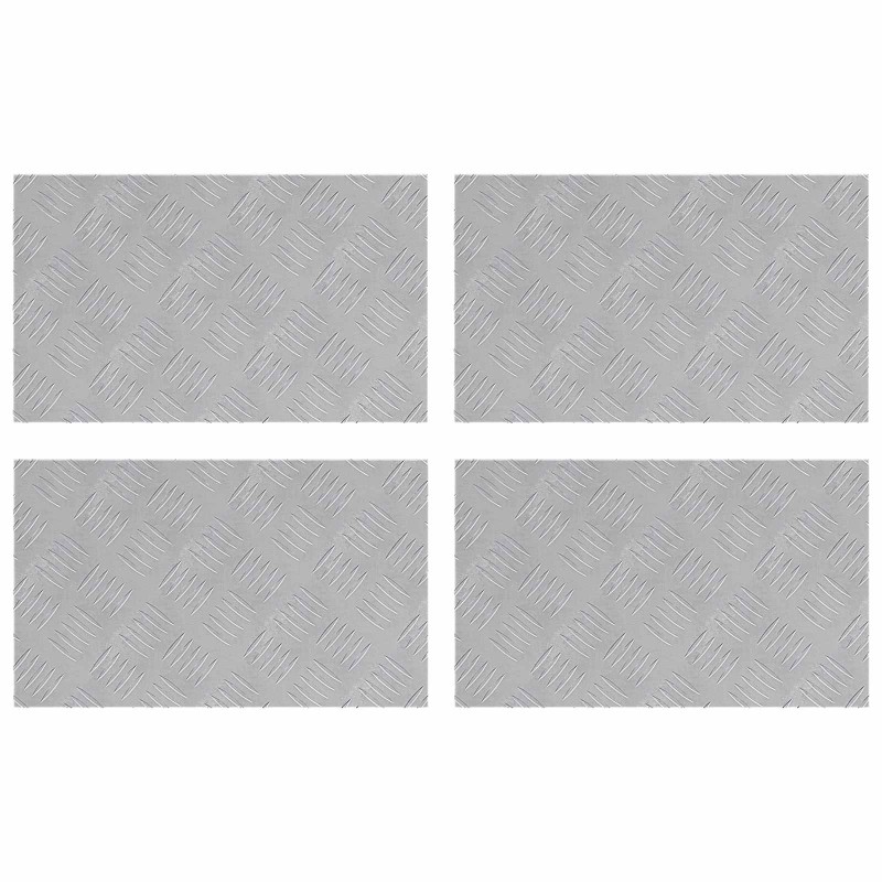 vidaXL Σκαλοπάτι 4 τμχ. 50 x 30 cm Ασημί Αλουμίνιο Ορθογώνιος