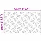 vidaXL Σκαλοπάτι 4 τμχ. 50 x 30 cm Ασημί Αλουμίνιο Ορθογώνιος