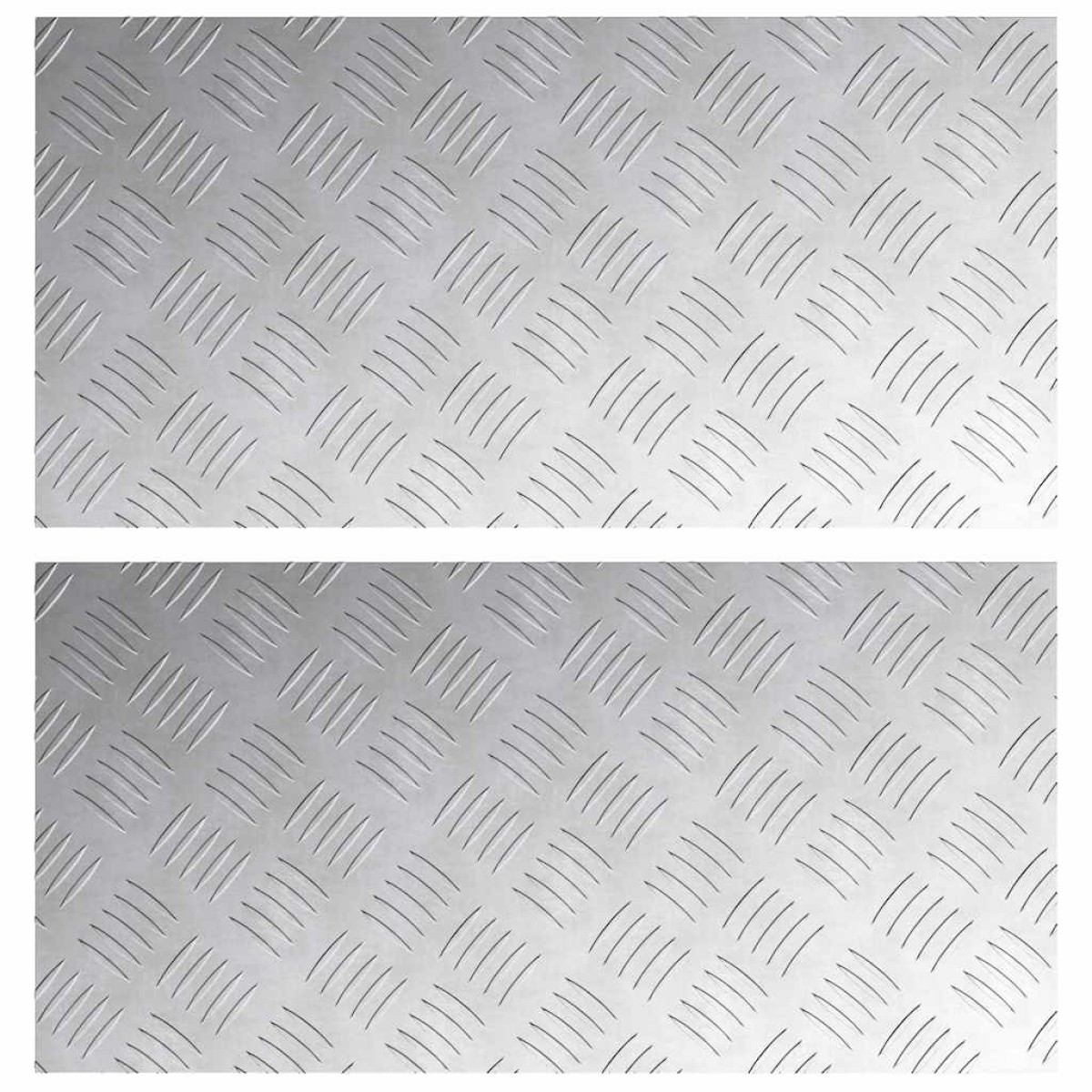 vidaXL Σκαλοπάτι 2 τμχ. 60 x 30 cm Ασημί Αλουμίνιο Ορθογώνιος