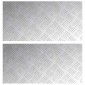vidaXL Σκαλοπάτι 2 τμχ. 60 x 30 cm Ασημί Αλουμίνιο Ορθογώνιος