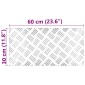 vidaXL Σκαλοπάτι 4 τμχ. 60 x 30 cm Ασημί Αλουμίνιο Ορθογώνιος