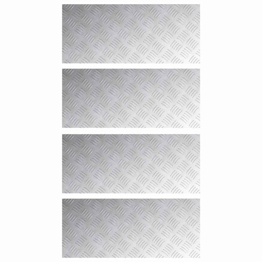 vidaXL Σκαλοπάτι 4 τμχ. 70 x 30 cm Ασημί Αλουμίνιο Ορθογώνιος